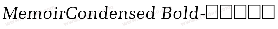 MemoirCondensed Bold字体转换